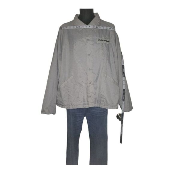Vintage Dunlop Swingster Jacket Men Sz XXL 80s Gray Embroidered‎ Casual Workwear - Picture 3 of 6